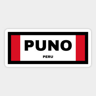 Puno City in Peruvian Flag Sticker